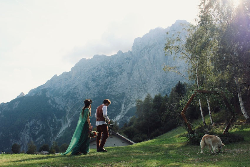 A Forest Green Wedding Dress