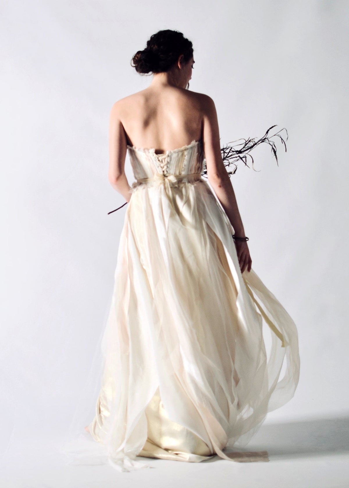 PLUME, an Upcycled Silk Eco-Conscious Ballgown Style Wedding Dress Larimeloom PLUME, an Upcycled Silk Eco-Conscious Ballgown Style Wedding Dress Larimeloom