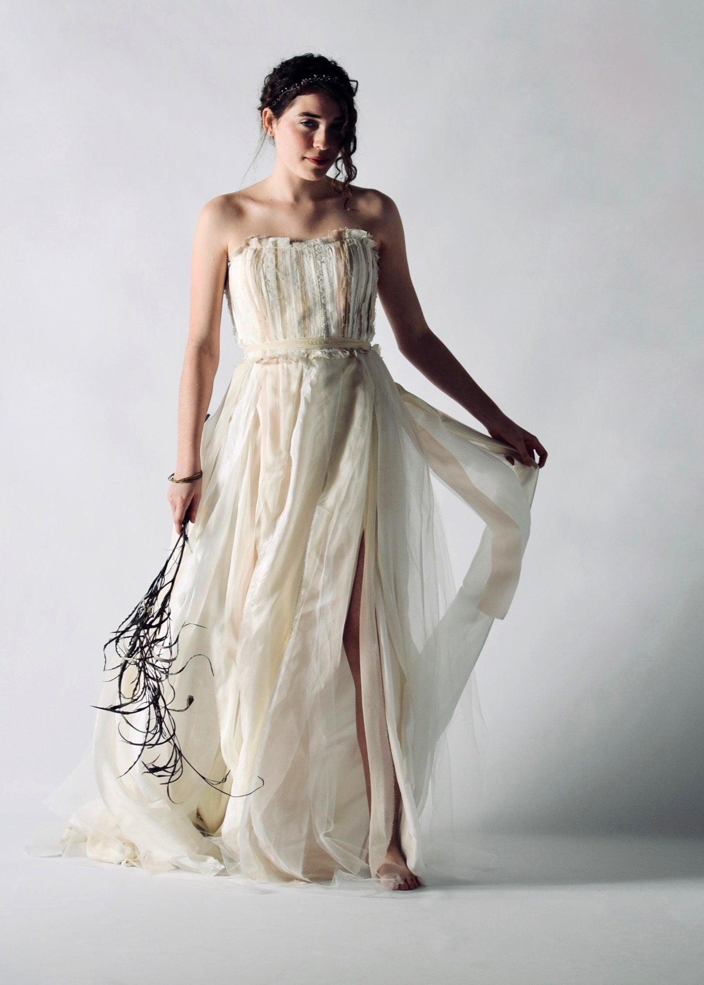 PLUME, an Upcycled Silk Eco-Conscious Ballgown Style Wedding Dress