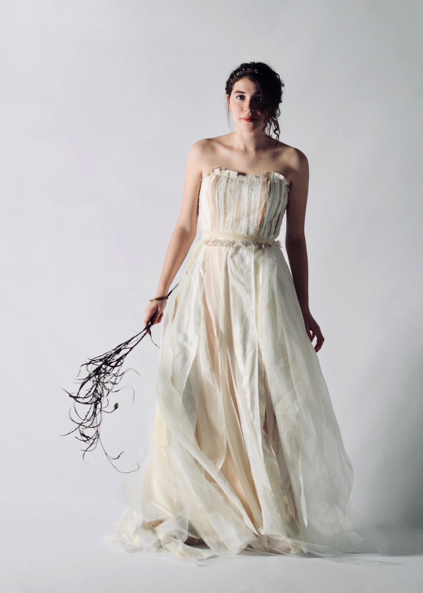 PLUME, an Upcycled Silk Eco-Conscious Ballgown Style Wedding Dress