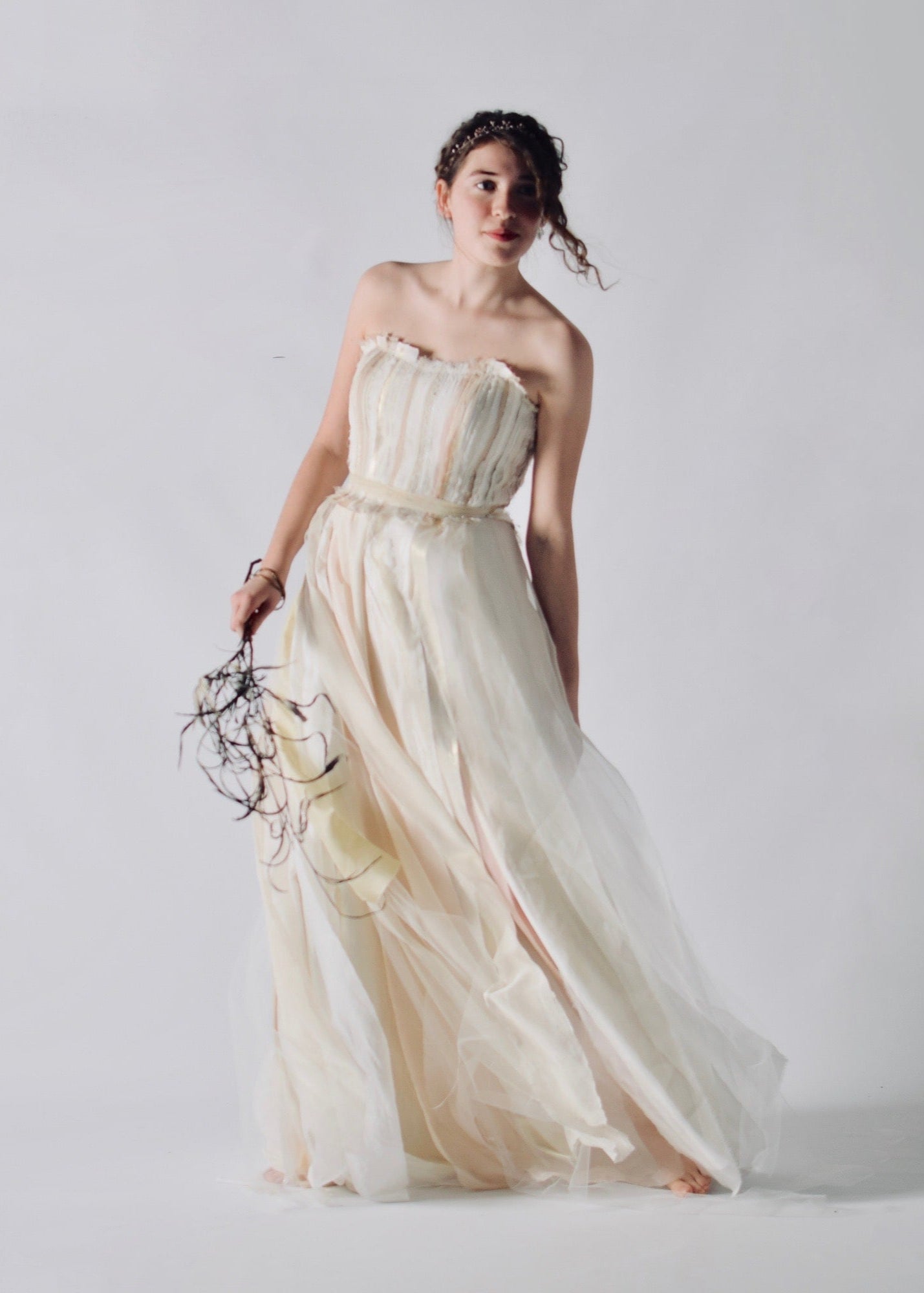 PLUME, an Upcycled Silk Eco-Conscious Ballgown Style Wedding Dress