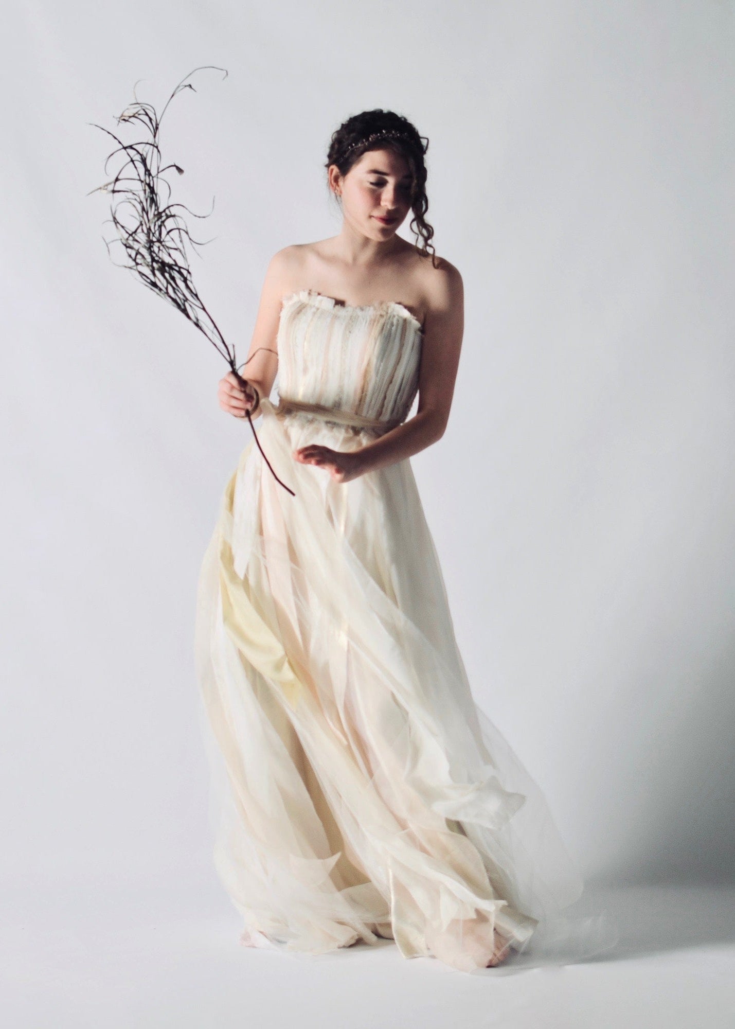 PLUME, an Upcycled Silk Eco-Conscious Ballgown Style Wedding Dress