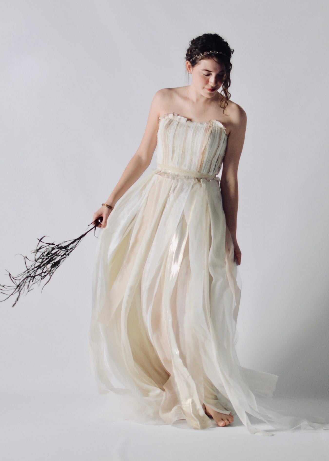 PLUME, an Upcycled Silk Eco-Conscious Ballgown Style Wedding Dress