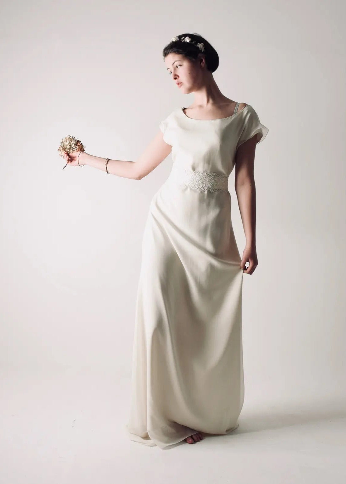 Althea ~ Long tunic wedding dress – Larimeloom