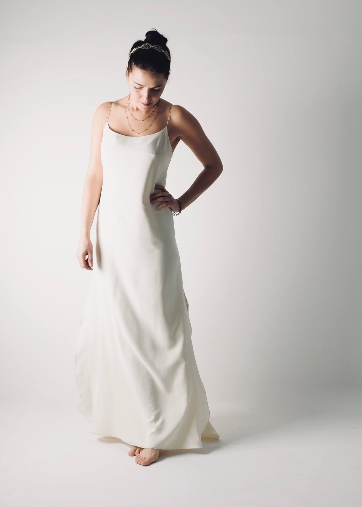 slip silk wedding dress Sabrina 2-Piece Slip Dress Set