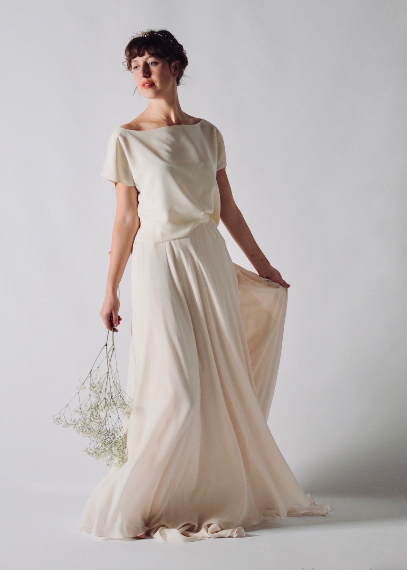 TARASSACO, Comfortable A-Line Wedding Dress Separates in Silk