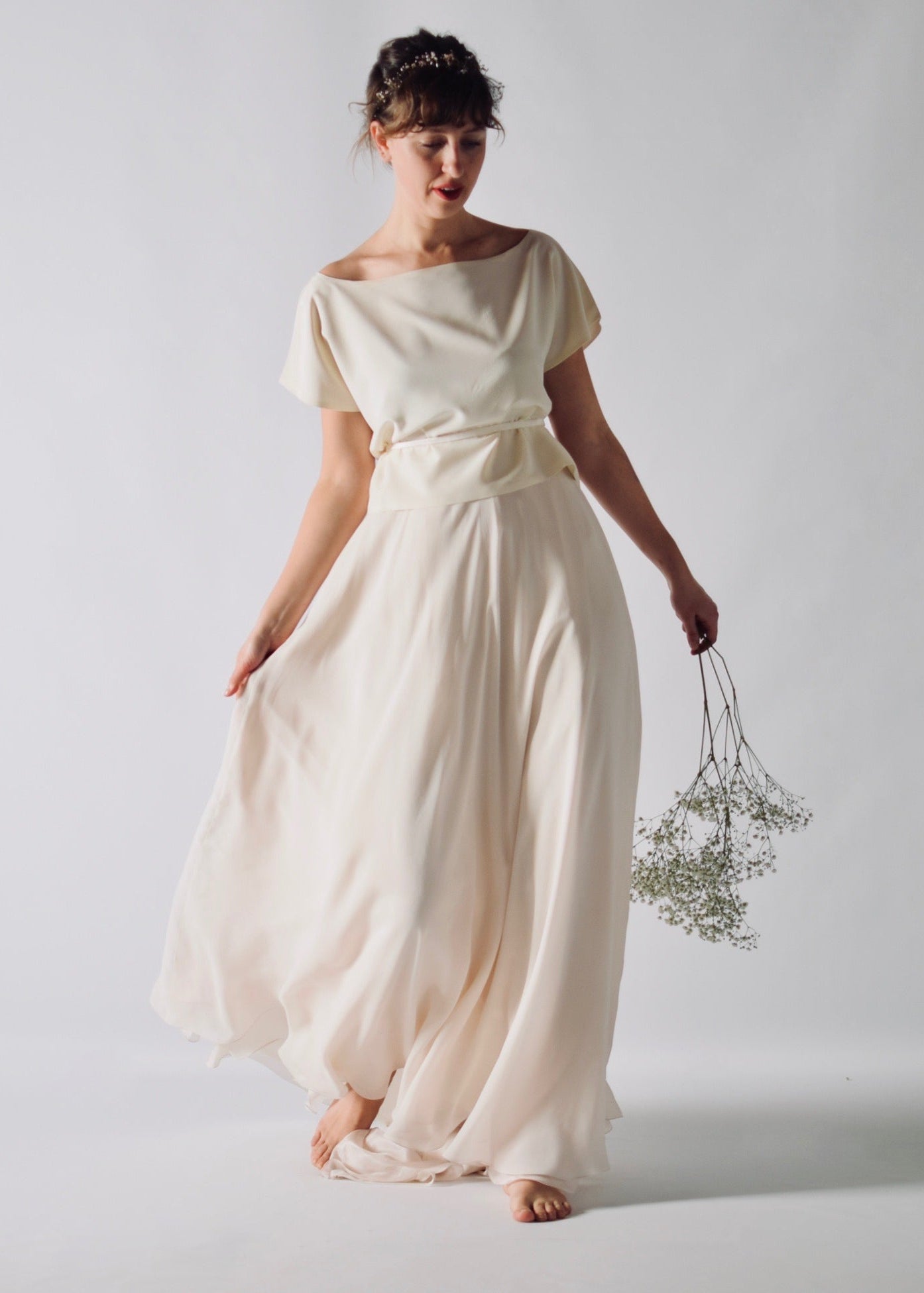 TARASSACO, Comfortable A-Line Wedding Dress Separates in Silk