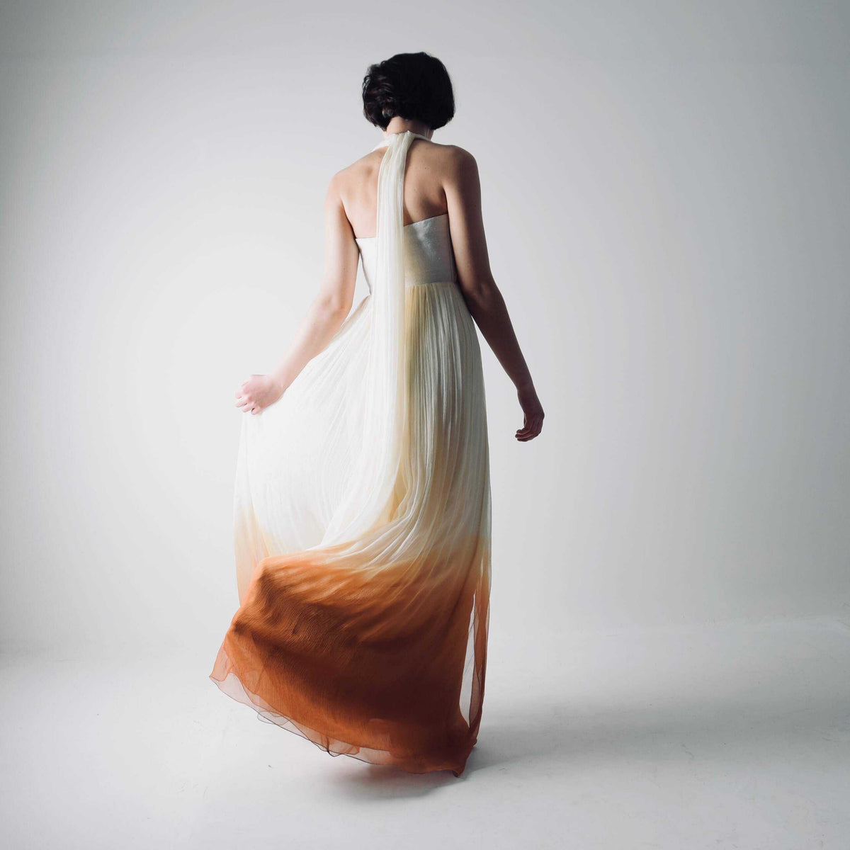 strapless open back dress Boho Burnt Orange Classic Dress | The Fairy Princess main image 0