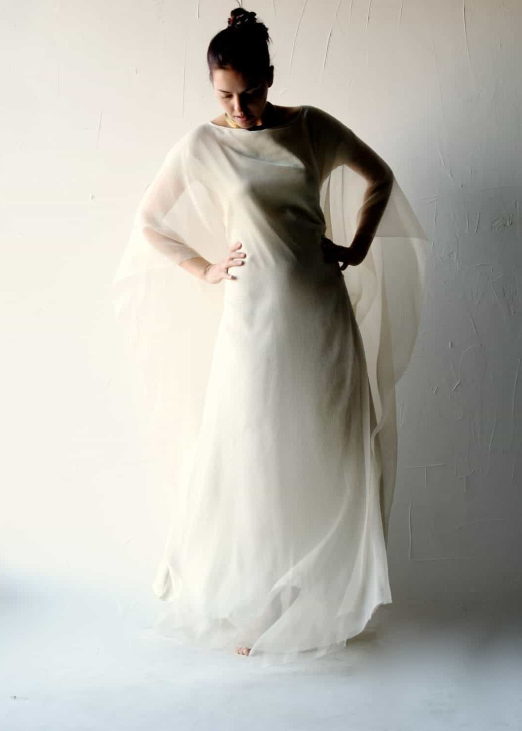 Lunaria in Sage ~ Goddess wedding dress Larimeloom Lunaria in Sage ~ Goddess wedding dress Larimeloom