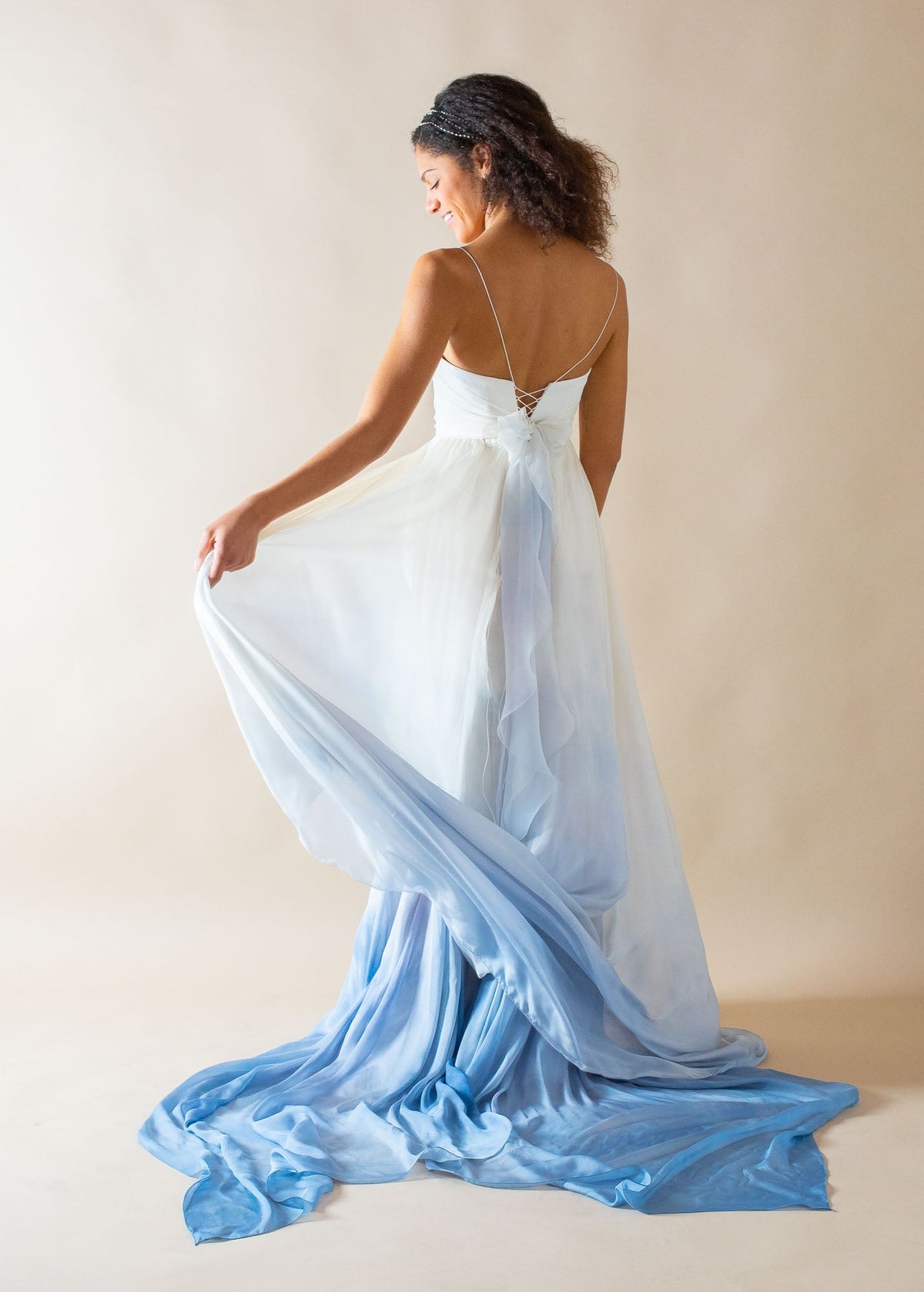 Wedding Dresses Vestito Da Sposa Blu E Bianco Acconitum In Blu, Un