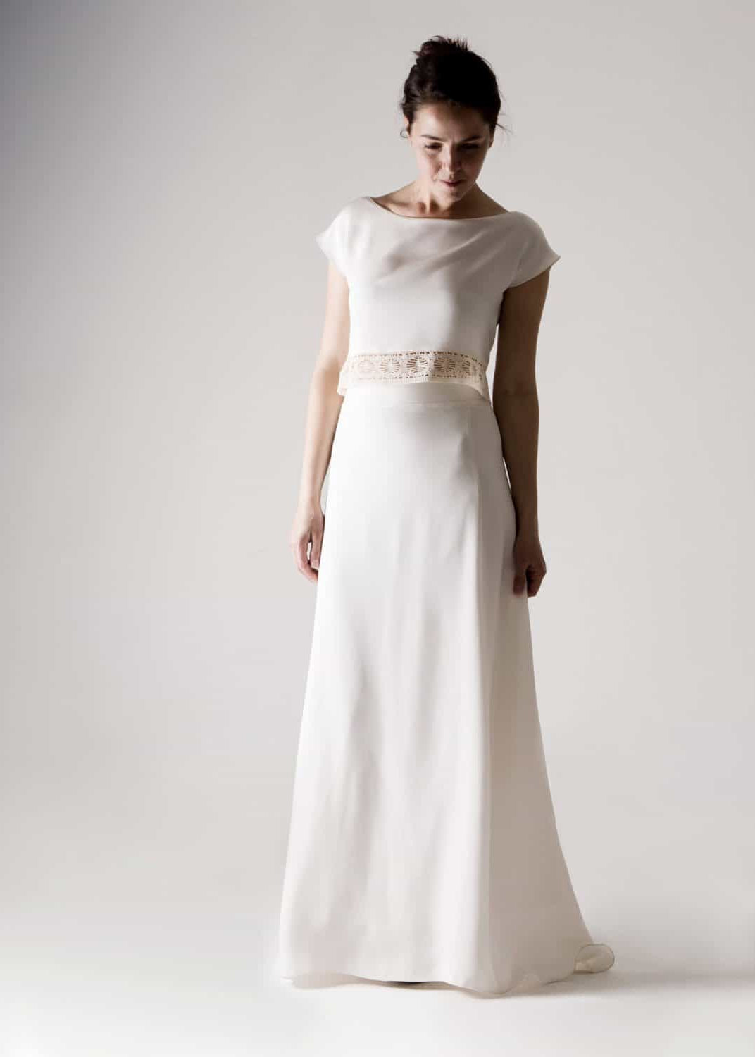 modern and chic wedding dress Convallaria ~ Modern boho chic wedding dress – Larimeloom