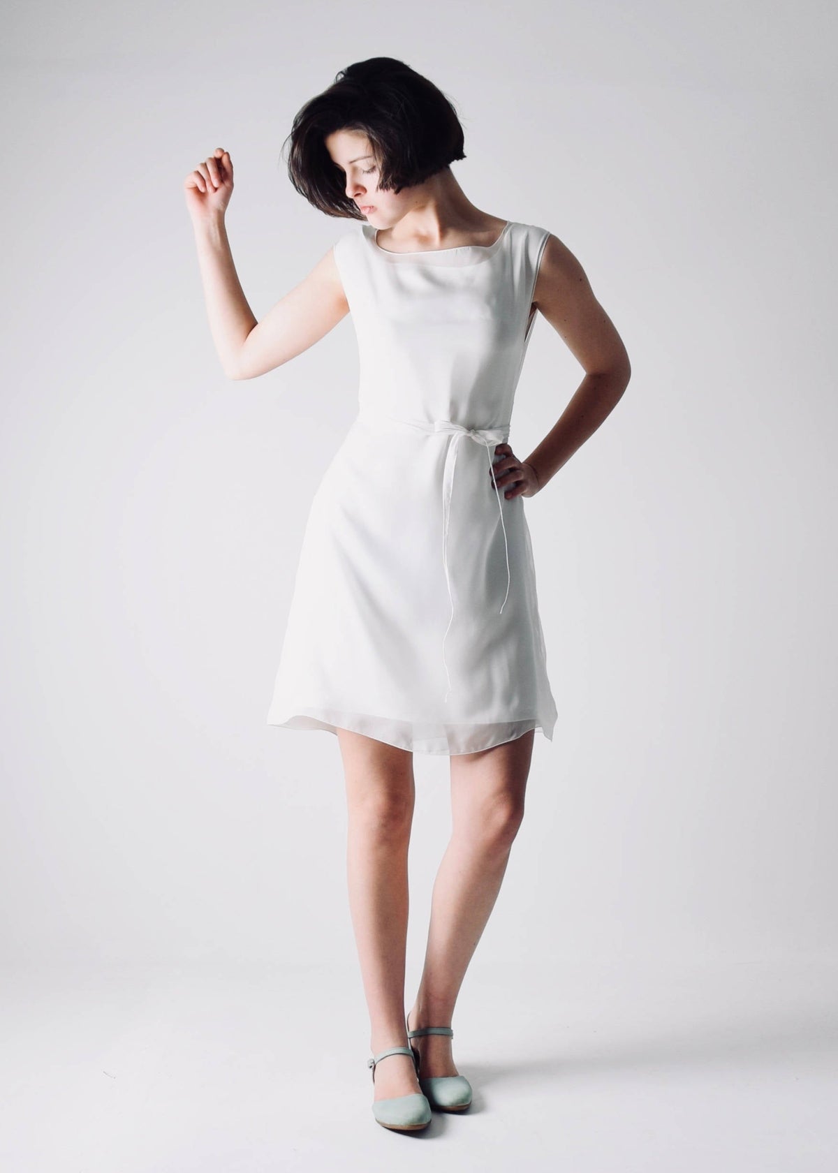sachin and babi light blue dress Tunic Dress With Knot Detail