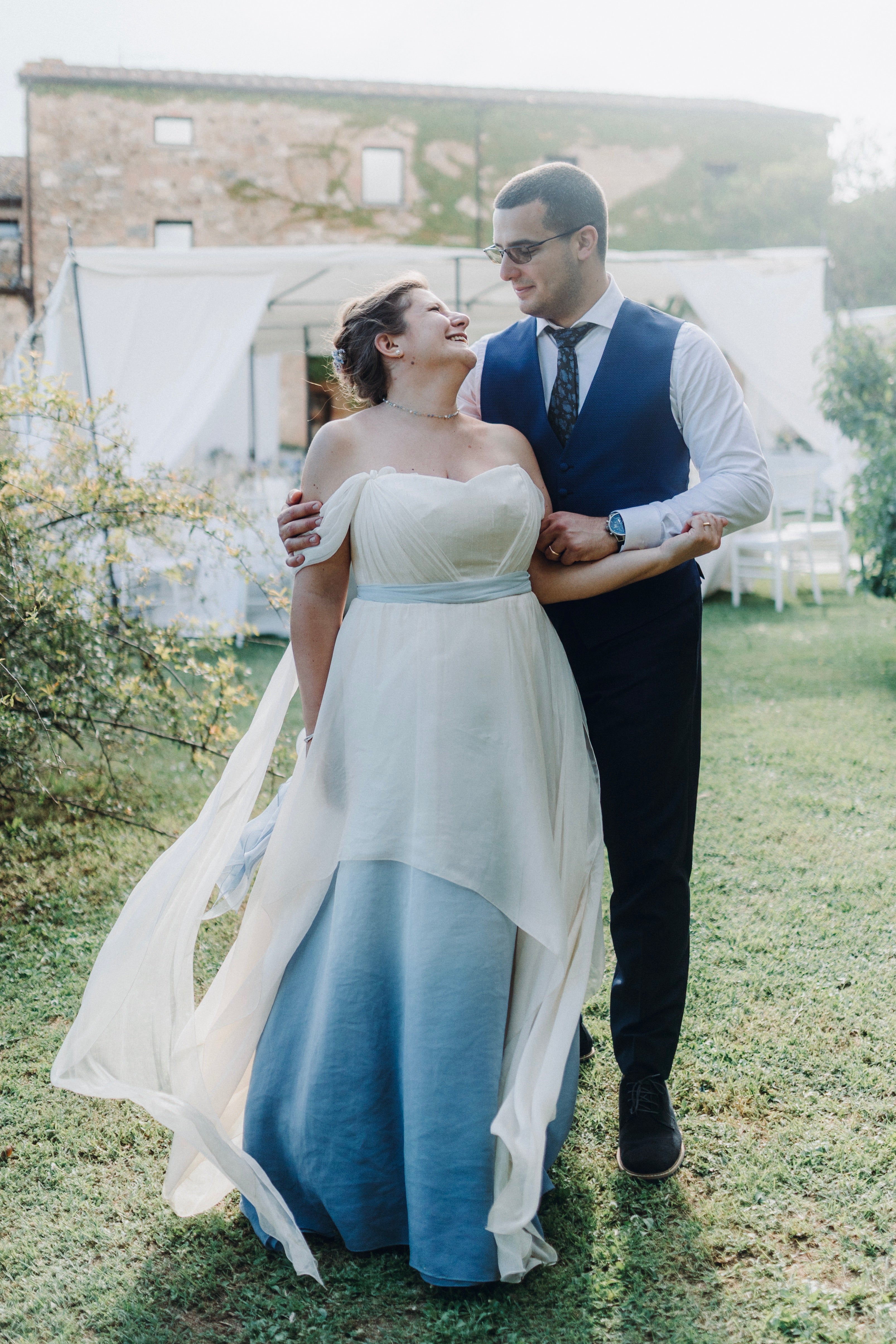 blue silk wedding dress for a wedding in the countryside - Camilla C 1.jpg