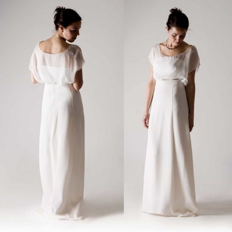 Minimalist Wedding Dress Separates - Larimeloom | Handmade Clothes