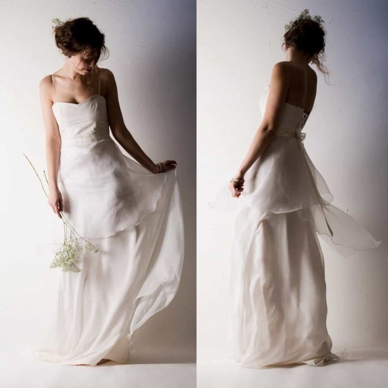 Layered Organza Wedding Dress - Larimeloom Handmade Clothing