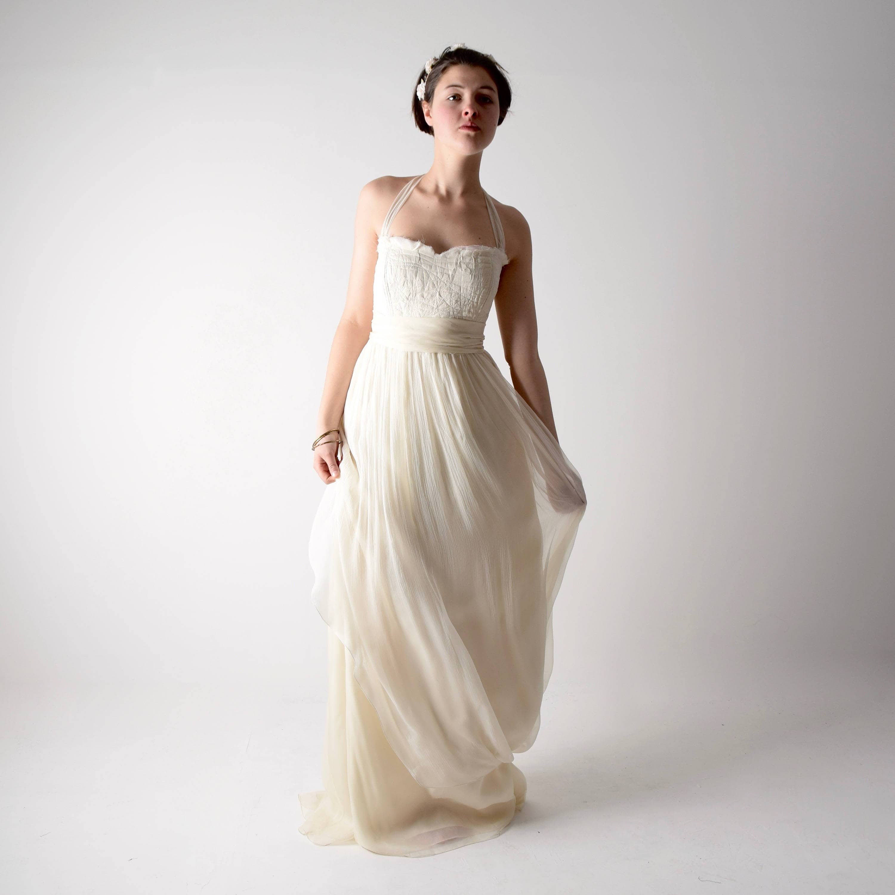 Amaryllis ~ Boho beach wedding dress, made to measure by Larimeloom