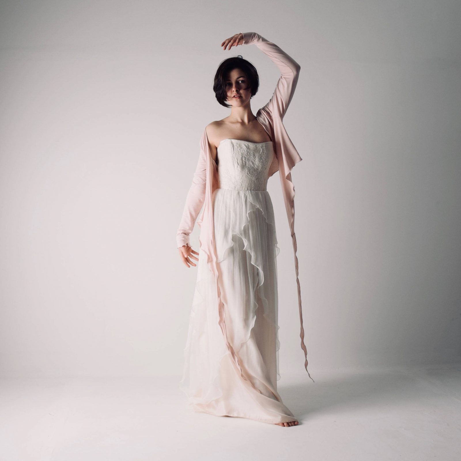 Layered Chiffon Wedding ~ Dress Anthericum - Larimeloom