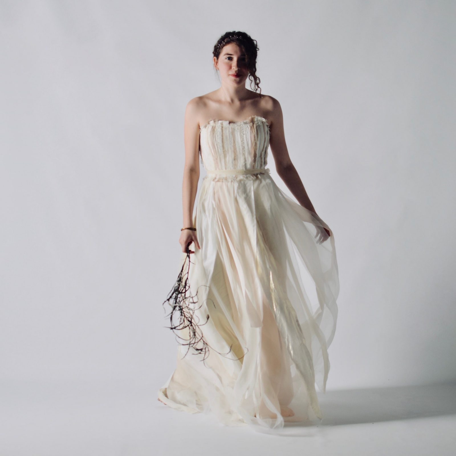 Plume ~ Sustainable Feathery Strapless Wedding Dress | Larimeloom